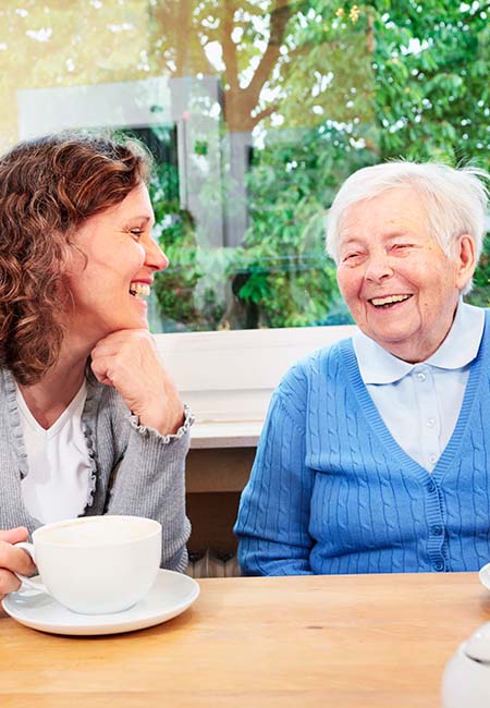 woman with senior mother