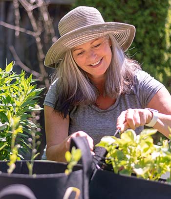 Woman gardening