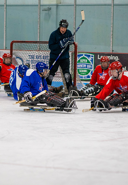 participants of the sled hockey event