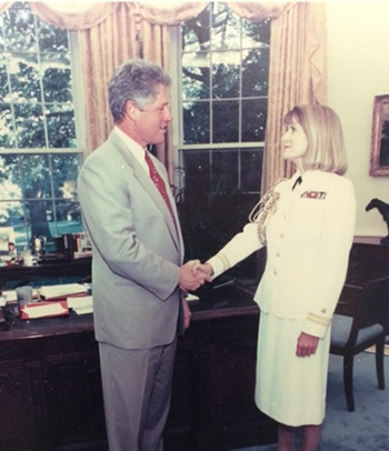 Donna Hoffmeier with President Clinton