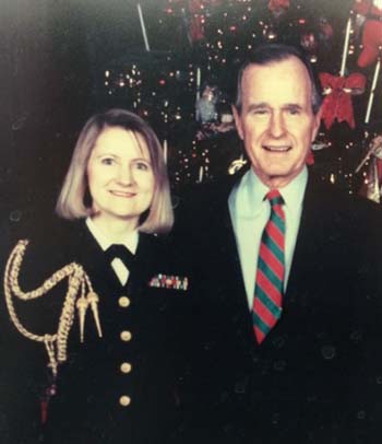 Donna Hoffmeier with President GHWBush