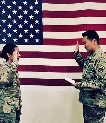 Irin Mancao taking oath