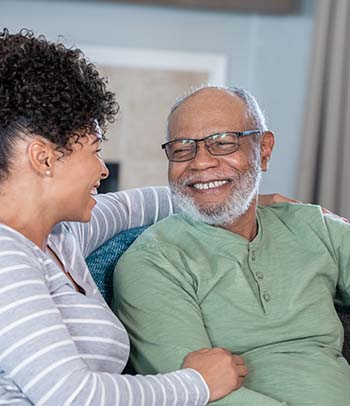 home nurse visiting male patient