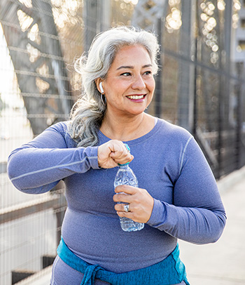 Woman walking for exercise