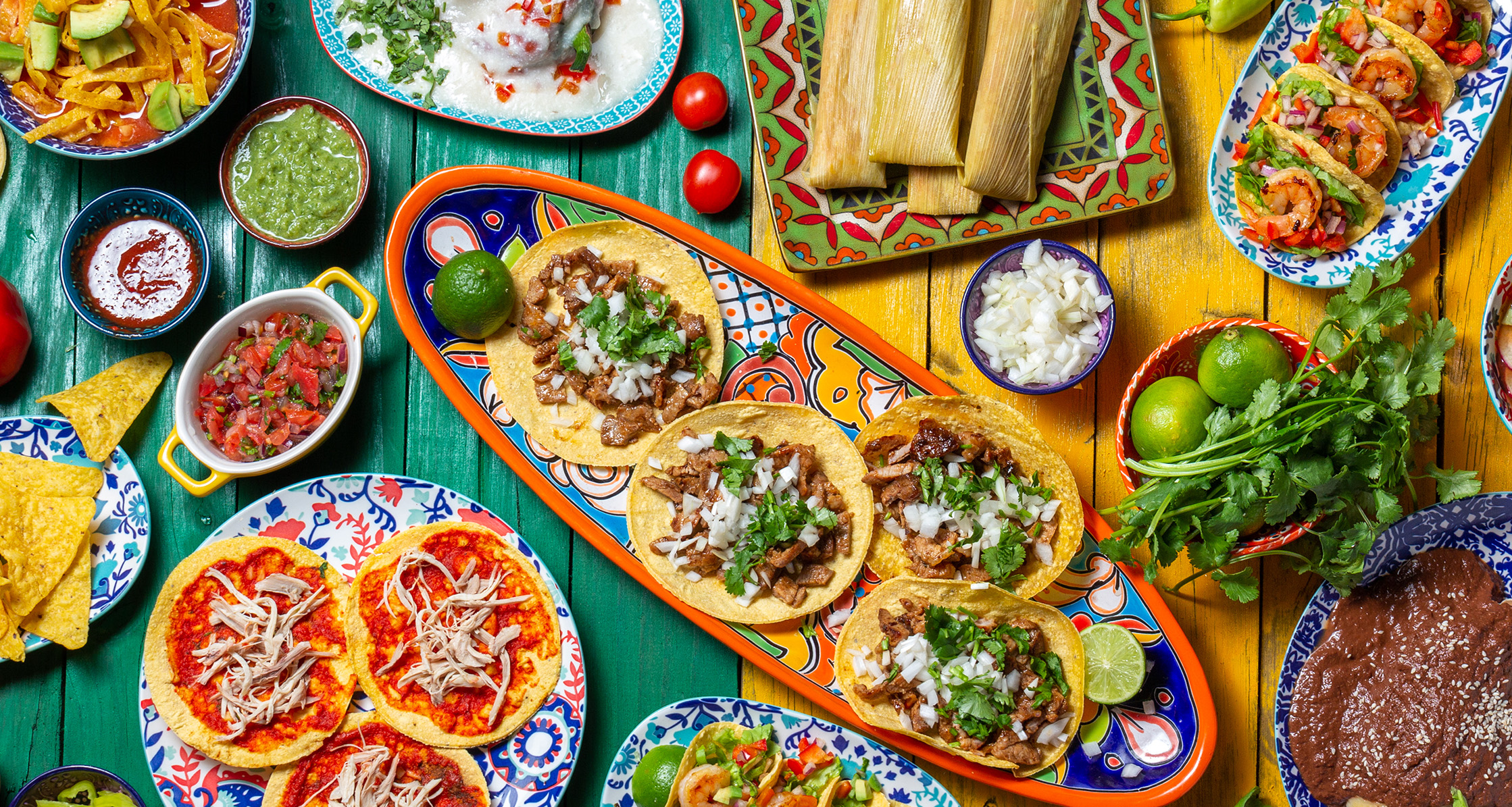 Mexican festive food for Cinco de Mayo celebration.
