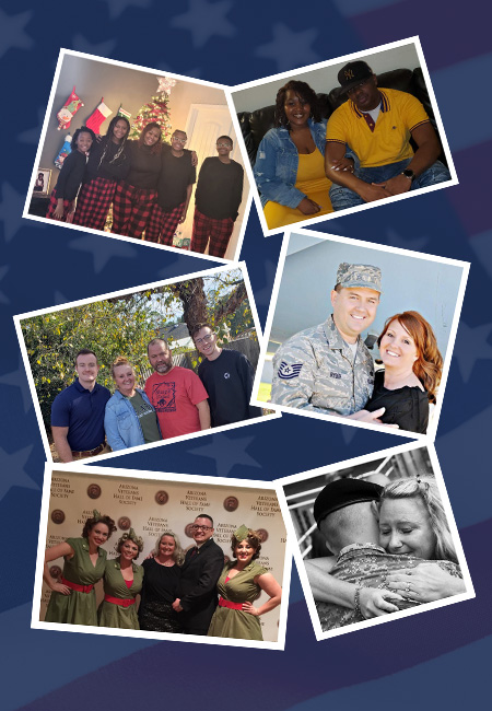 Collage of Military Spouse Day.