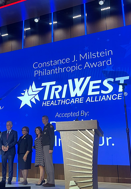 D. McIntyre with group for the Constance J. Milstein Philanthropic Award.