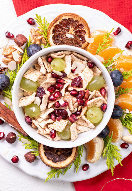 Healthy Christmas breakfast.