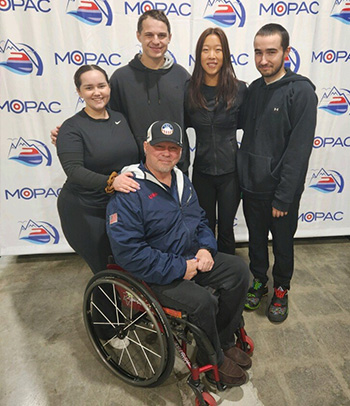 Patrick McDonald with supporters.