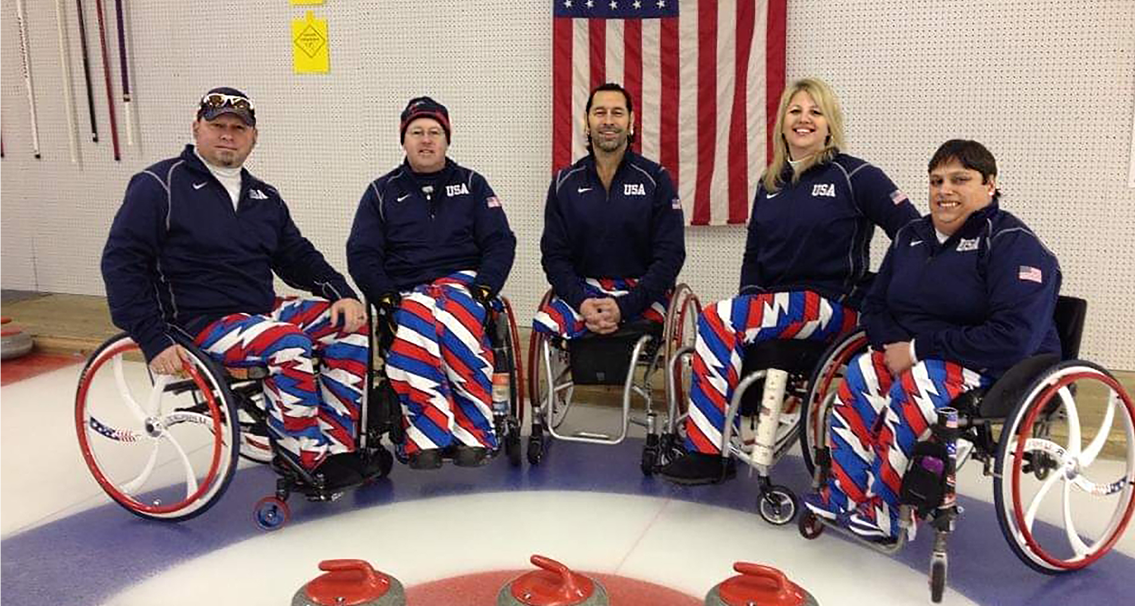 Veteran wheelchair curling team.