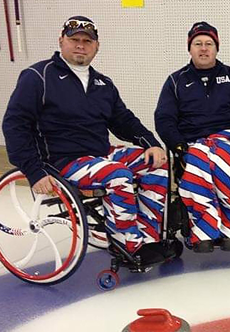 Veteran wheelchair curling team.