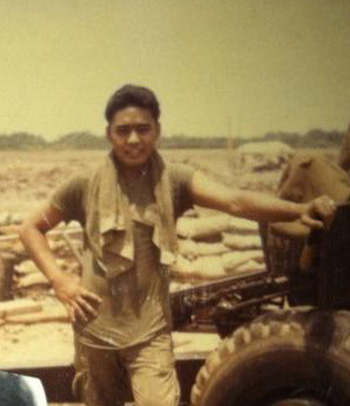 Anthony Gionson serving in Vietnam.
