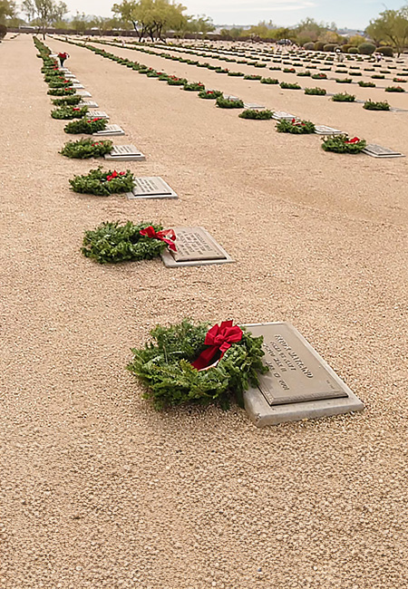 Team TriWest honoring the nation’s bravest with Wreaths Across America.