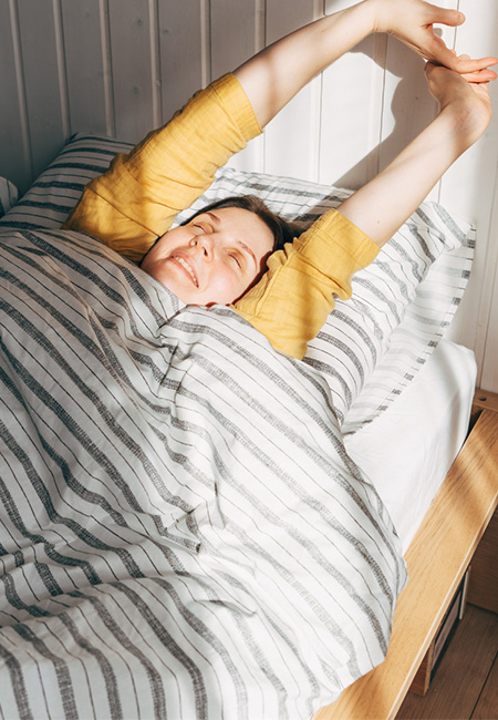 Start your day feeling refreshed and rejuvenated after a good night's sleep.