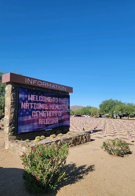 TriWest employees in Phoenix joined the community, placing flags at the VA National Memorial Cemetery of Arizona-Preview Image