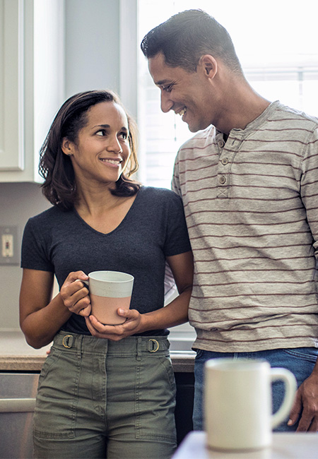 A young couple in the military spending time together before deployment.