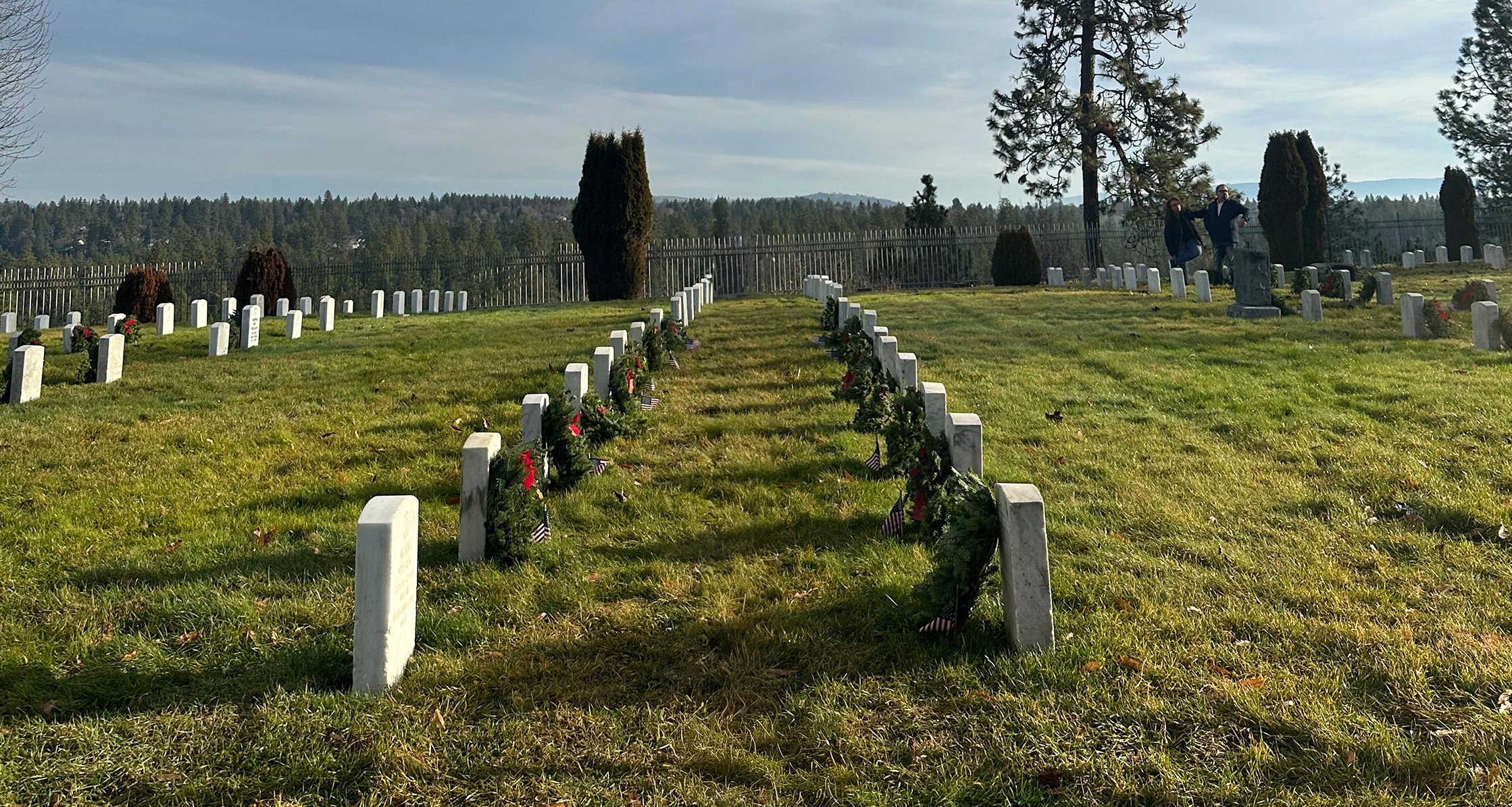 Wreaths across America cemetery