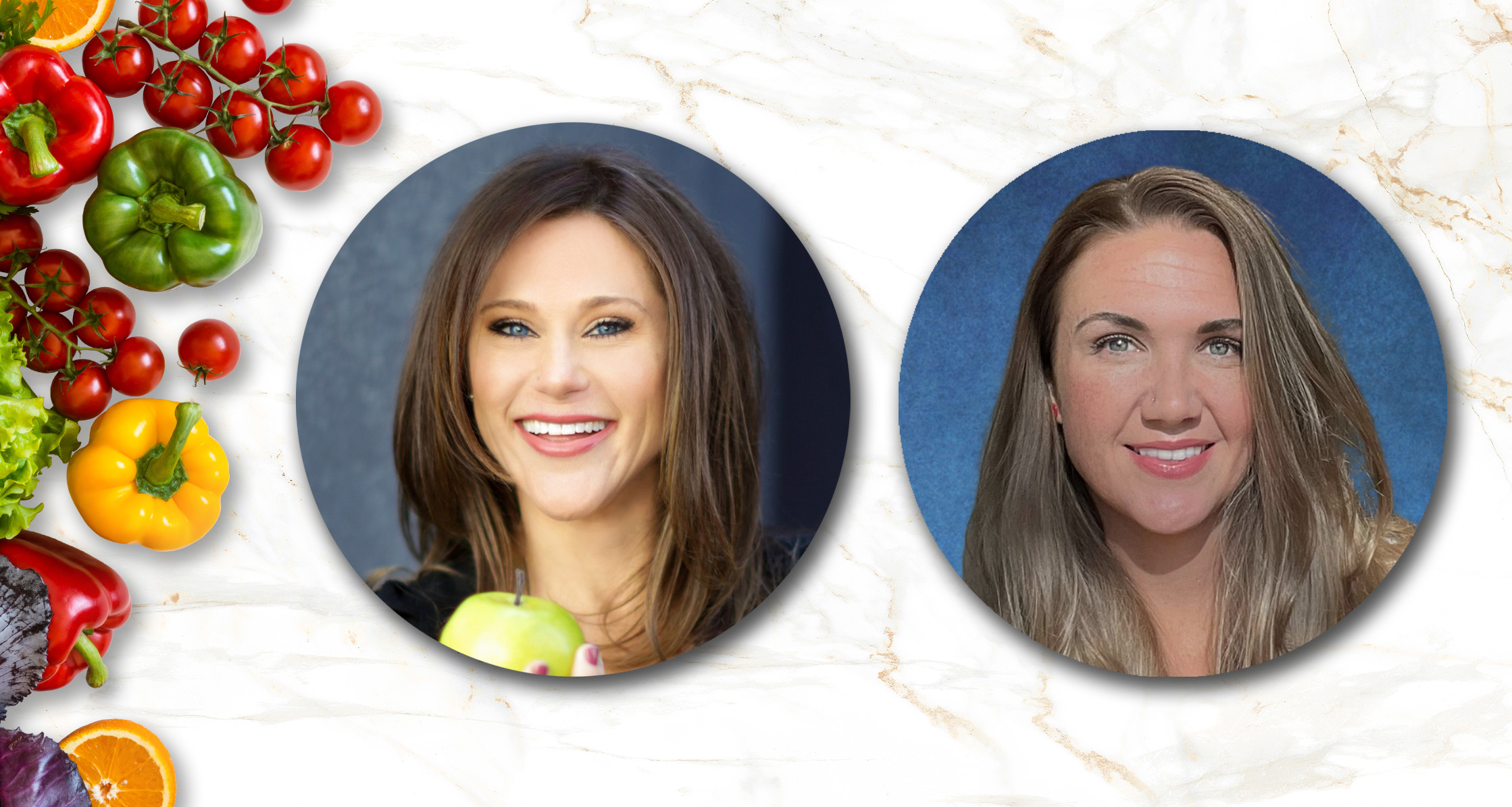 Health Coaches, Lindsay Travnicek and Jen McKinney, collage