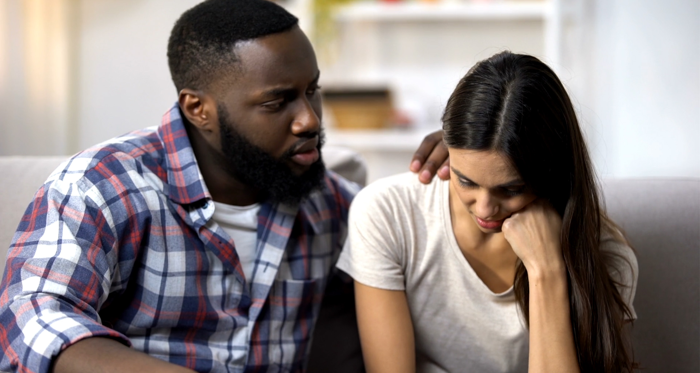 Person supporting someone with PTSD.