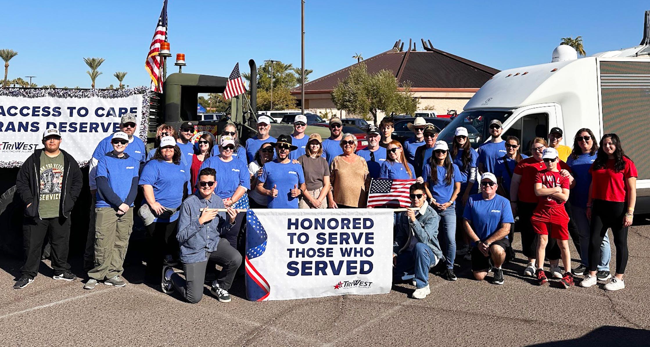 Community members supporting veterans