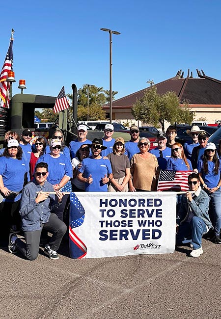 Community members supporting veterans