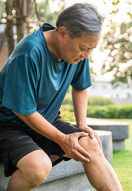 A person with knee pain.